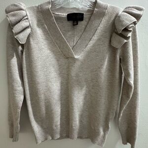 Truth by Republic Sweater with Ruffle Shoulders